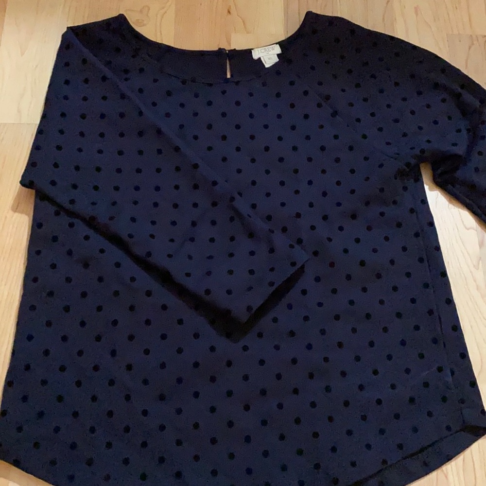 Jcrew ponte shirt w polka dots